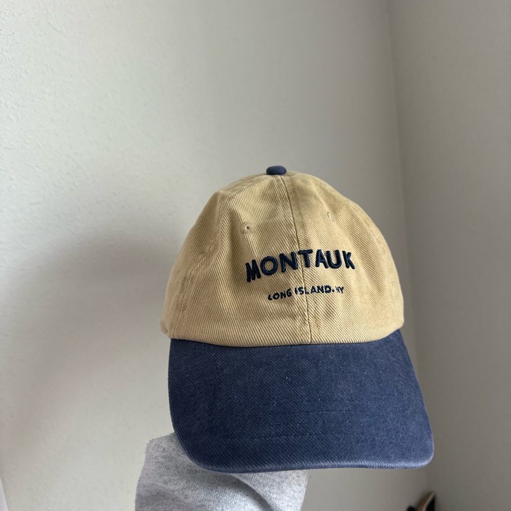 American Eagle Outfitters Tan and Navy Cap